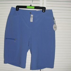 NWT CHICO'S ZENERGY GOLF BLUE SHORTS SZ 2
